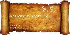 Weinstein Vaszilia névjegykártya